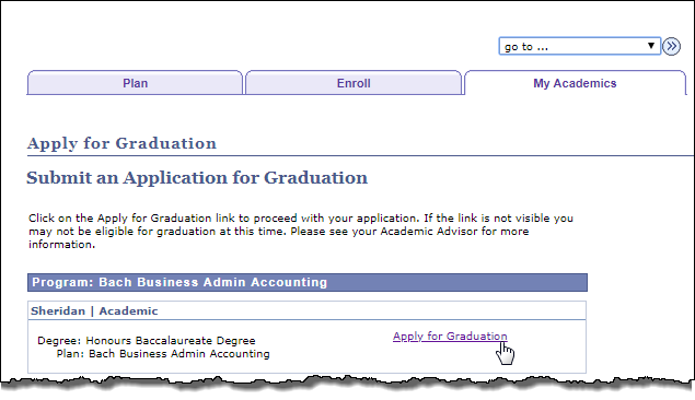 apply for graduate program